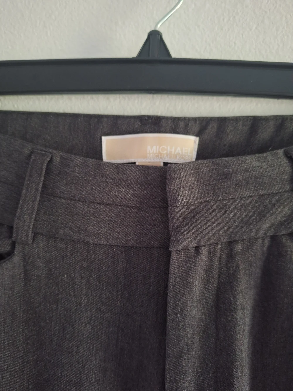 Michael Kors Women's Dark Gray Wide-Leg Trousers